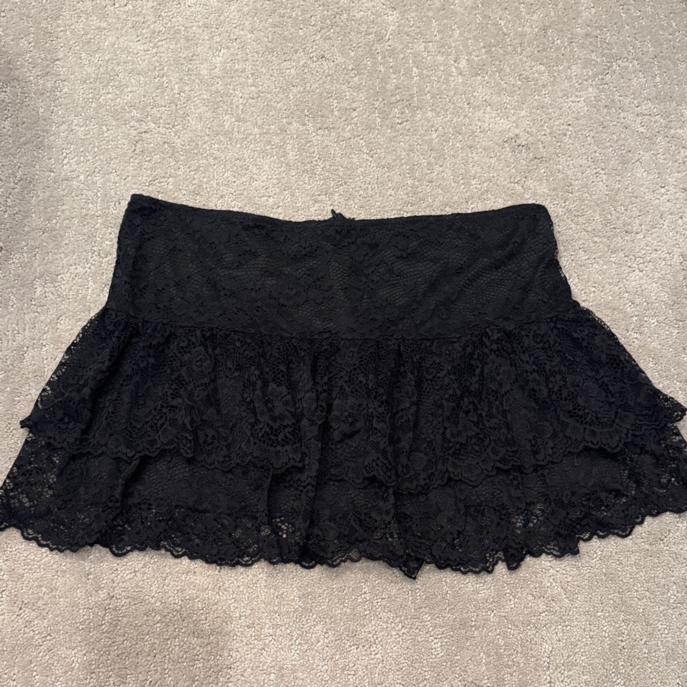 Elegant Black Lace Skirt